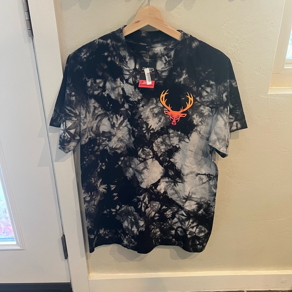 Black and White Tie-Dye Men's Shirt